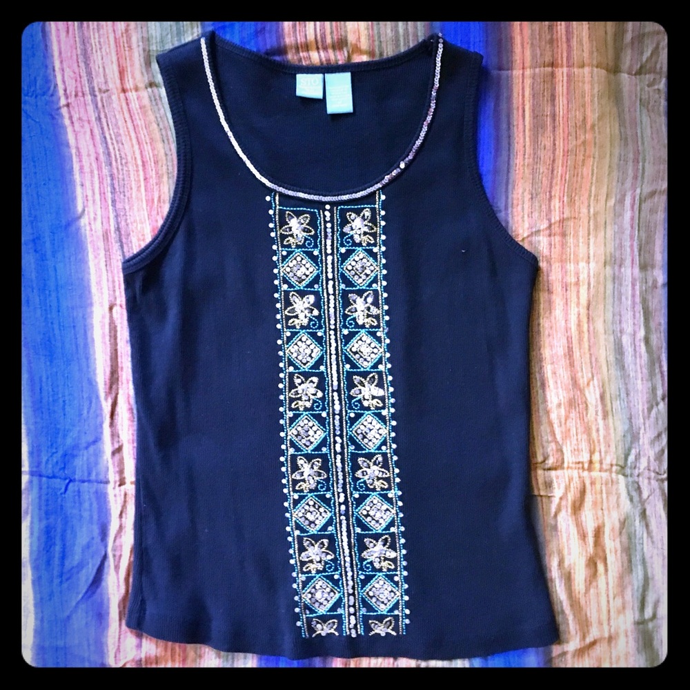 Sequined Tank Top